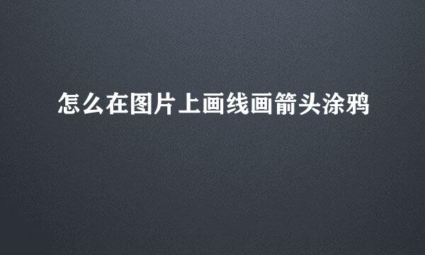 怎么在图片上画线画箭头涂鸦