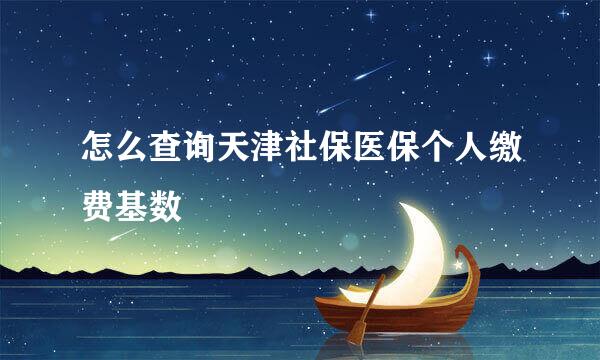 怎么查询天津社保医保个人缴费基数
