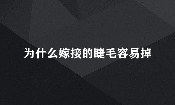 为什么嫁接的睫毛容易掉