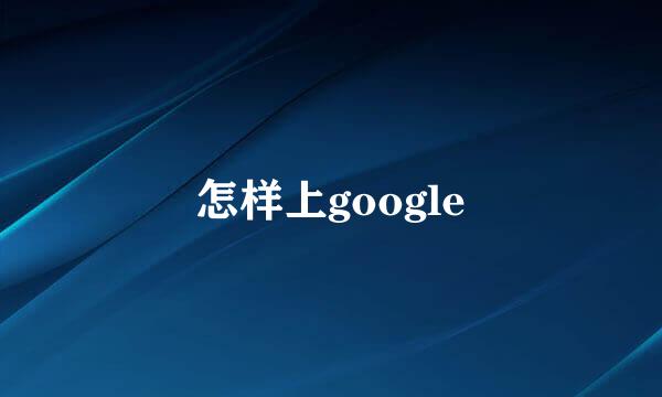 怎样上google