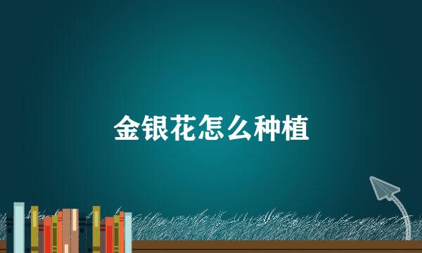 金银花怎么种植