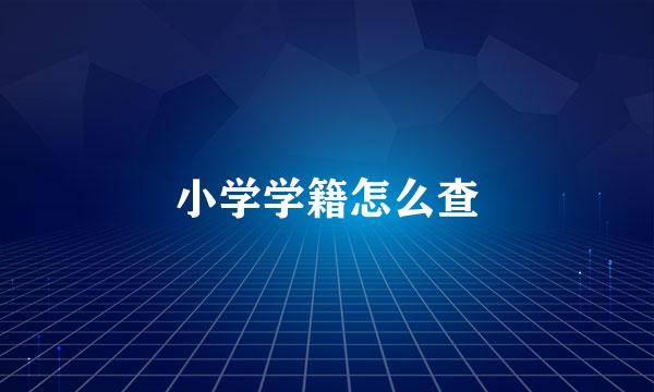 小学学籍怎么查