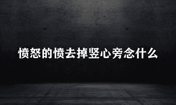 愤怒的愤去掉竖心旁念什么
