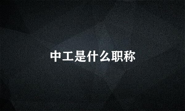 中工是什么职称