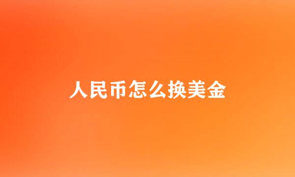 人民币怎么换美金