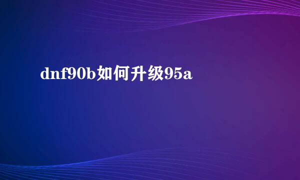 dnf90b如何升级95a