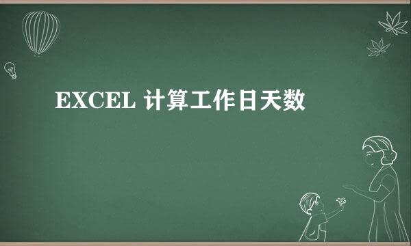 EXCEL 计算工作日天数