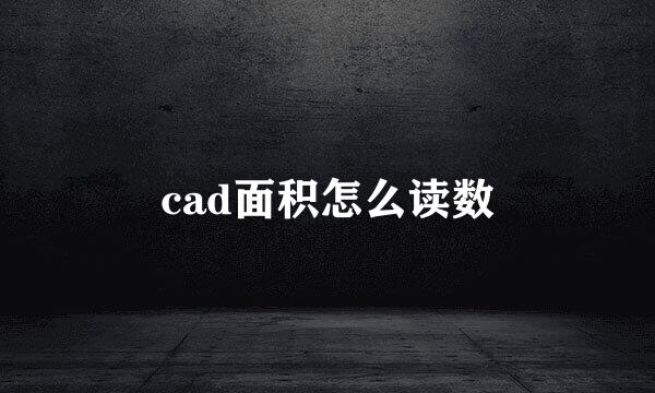 cad面积怎么读数
