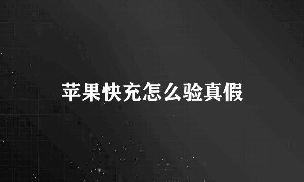 苹果快充怎么验真假