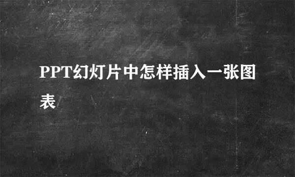 PPT幻灯片中怎样插入一张图表