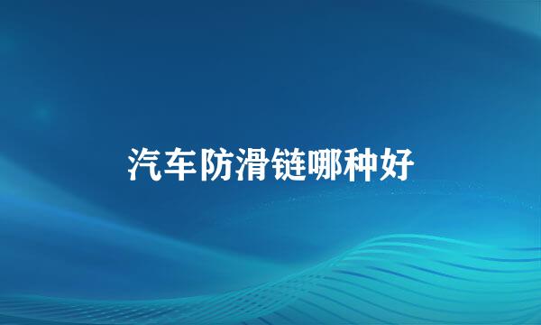 汽车防滑链哪种好