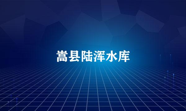 嵩县陆浑水库
