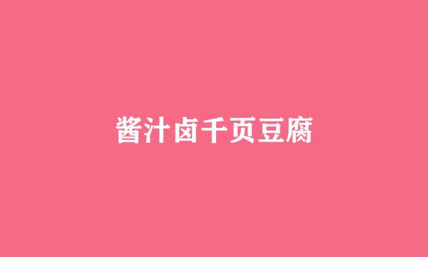 酱汁卤千页豆腐