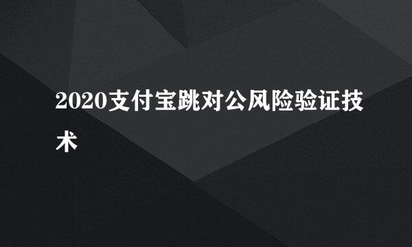2020支付宝跳对公风险验证技术