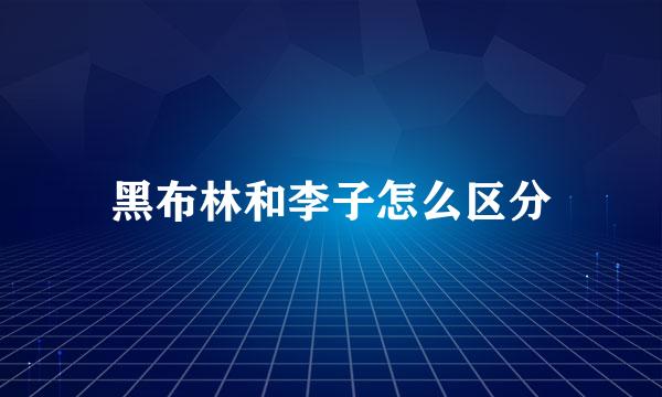黑布林和李子怎么区分