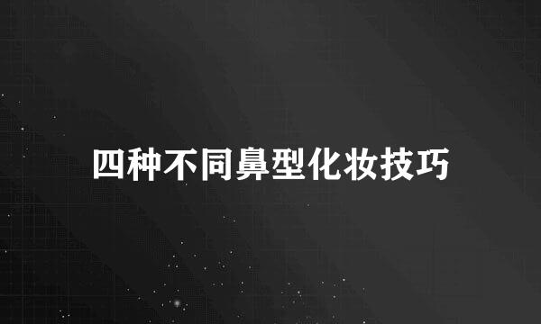 四种不同鼻型化妆技巧