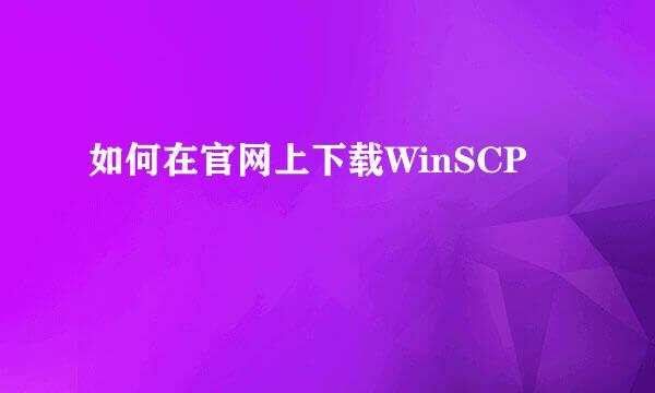 如何在官网上下载WinSCP