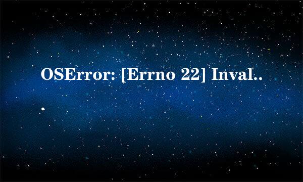 OSError: [Errno 22] Invalid argument
