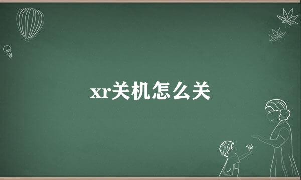 xr关机怎么关
