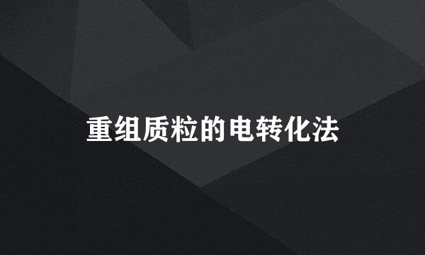 重组质粒的电转化法