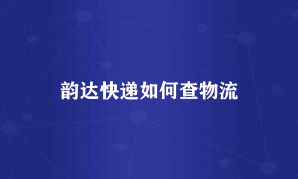 韵达快递如何查物流