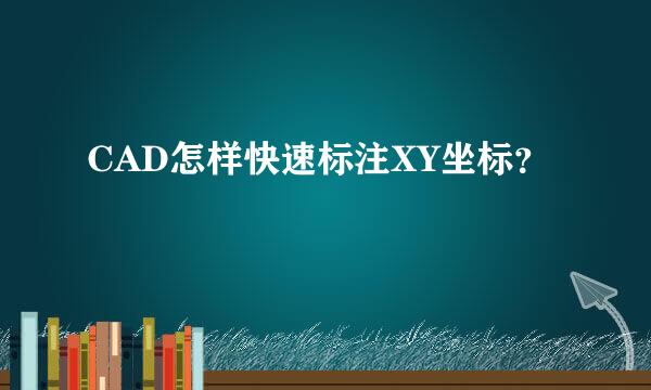 CAD怎样快速标注XY坐标？