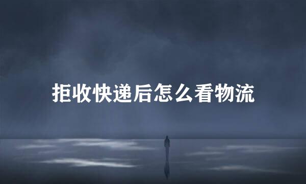 拒收快递后怎么看物流