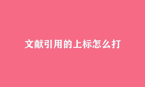文献引用的上标怎么打