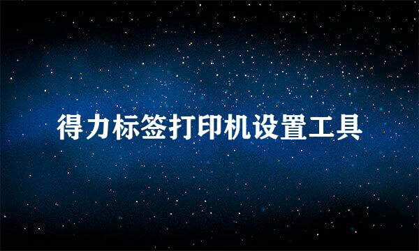 得力标签打印机设置工具