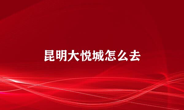昆明大悦城怎么去