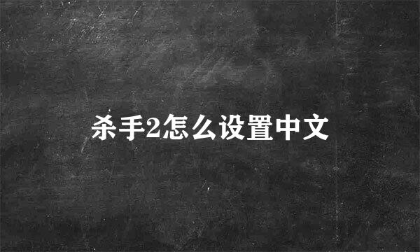 杀手2怎么设置中文