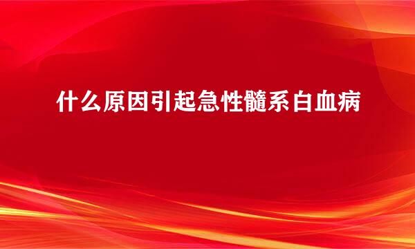 什么原因引起急性髓系白血病