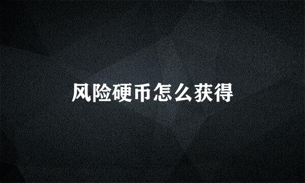 风险硬币怎么获得