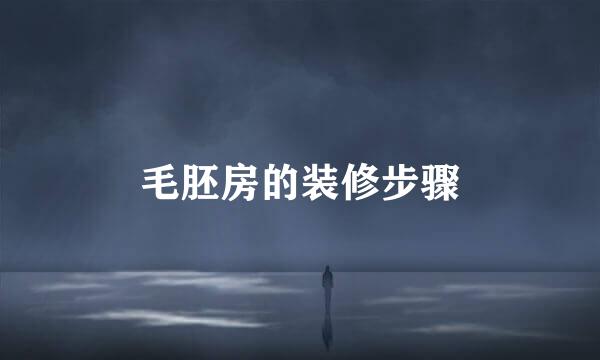 毛胚房的装修步骤