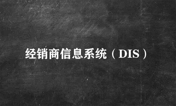 经销商信息系统（DIS）