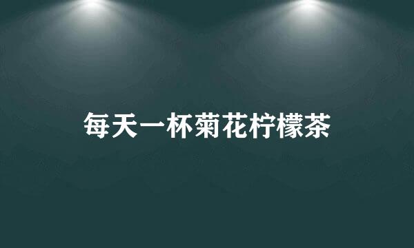 每天一杯菊花柠檬茶