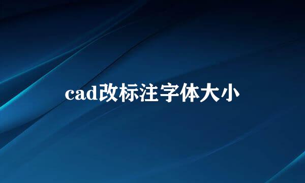cad改标注字体大小