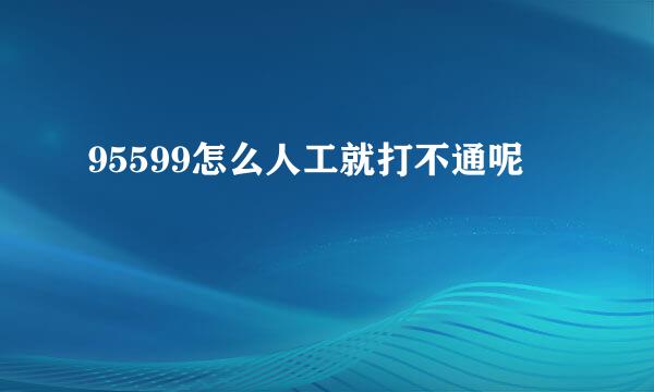 95599怎么人工就打不通呢