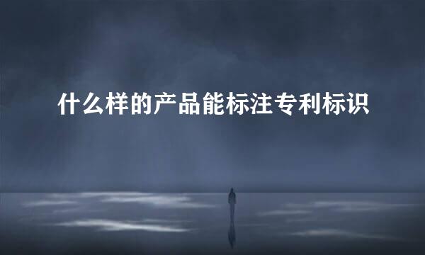 什么样的产品能标注专利标识