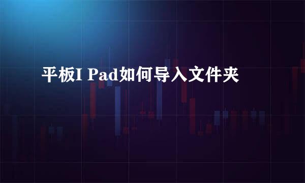 平板I Pad如何导入文件夹