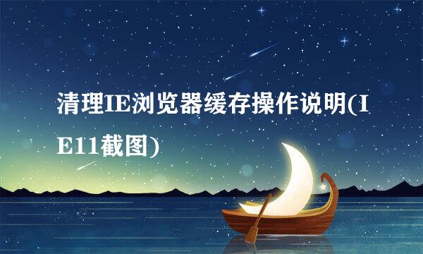 清理IE浏览器缓存操作说明(IE11截图)
