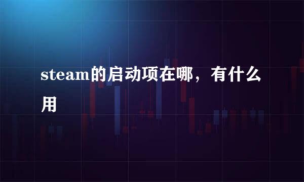 steam的启动项在哪，有什么用