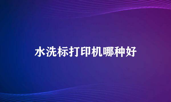 水洗标打印机哪种好