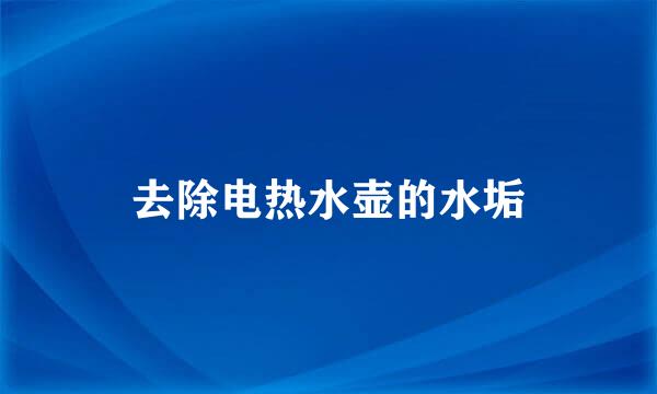 去除电热水壶的水垢