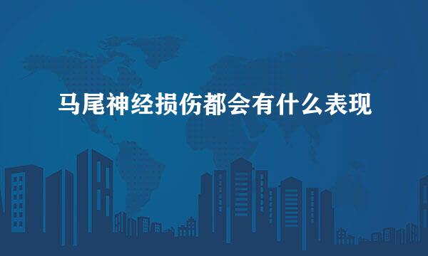 马尾神经损伤都会有什么表现