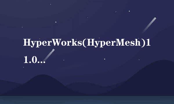 HyperWorks(HyperMesh)11.0安装及补丁使用教程