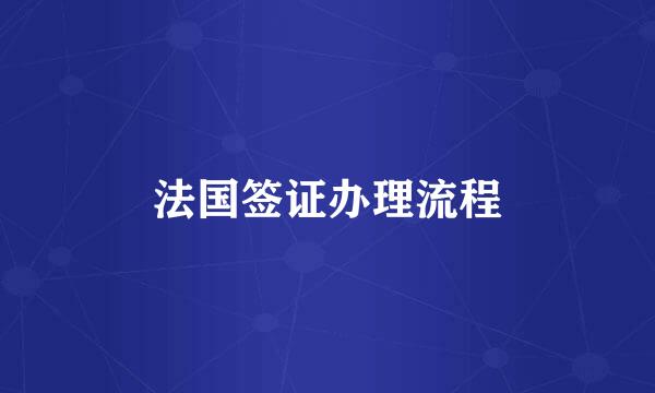 法国签证办理流程