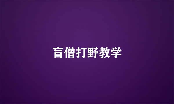 盲僧打野教学