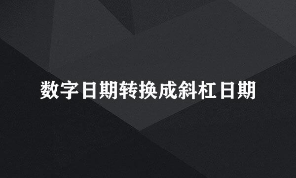 数字日期转换成斜杠日期