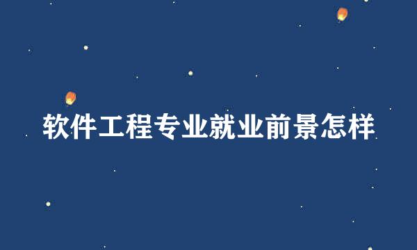 软件工程专业就业前景怎样